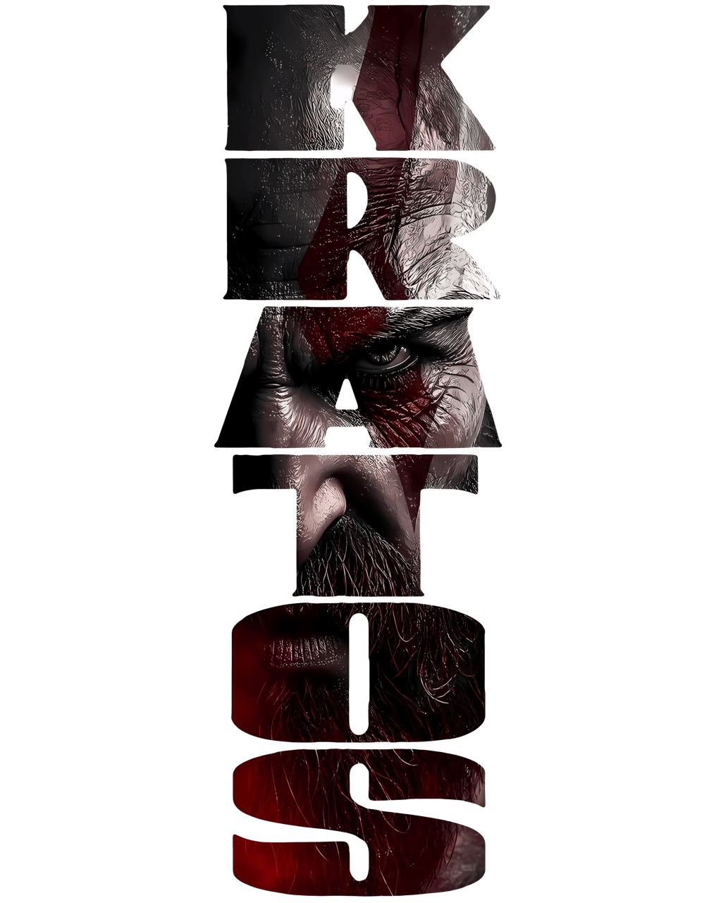 Kratos War Typography