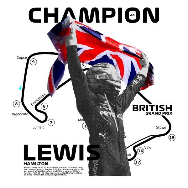 Lewis Hamilton Silverstone Celebration - White