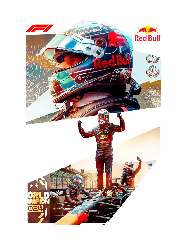 Max Verstappen Champion Collage - Black
