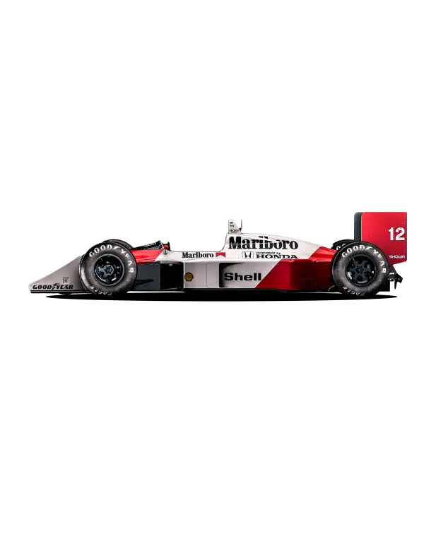 Ayrton Senna MP4/4 Blueprint - Black