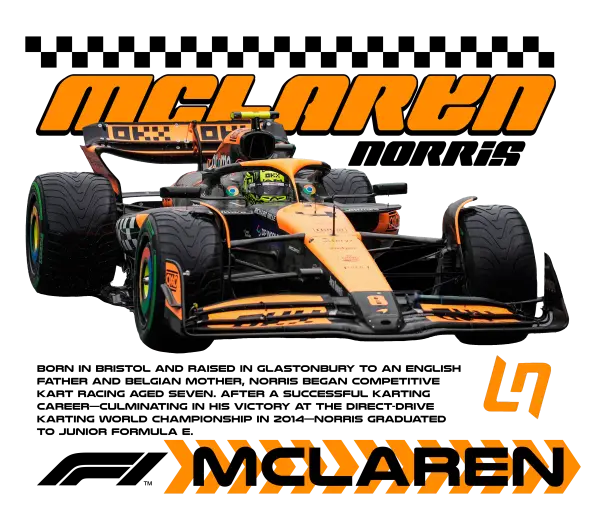 Lando Norris McLaren Racing - White