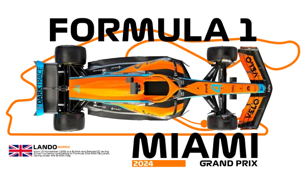 Lando Norris Miami 2024 - White