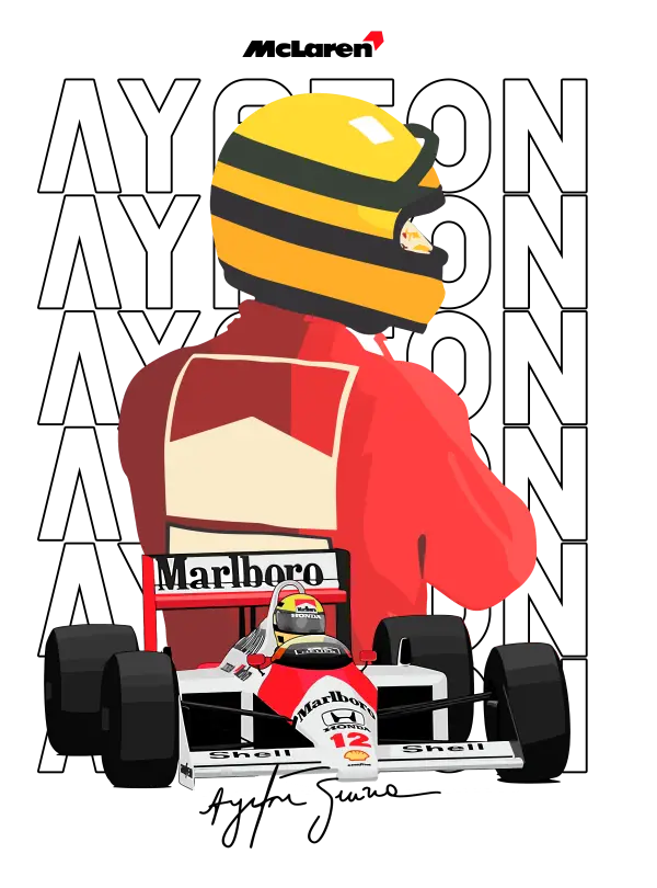 Ayrton Senna Figure Tribute - White