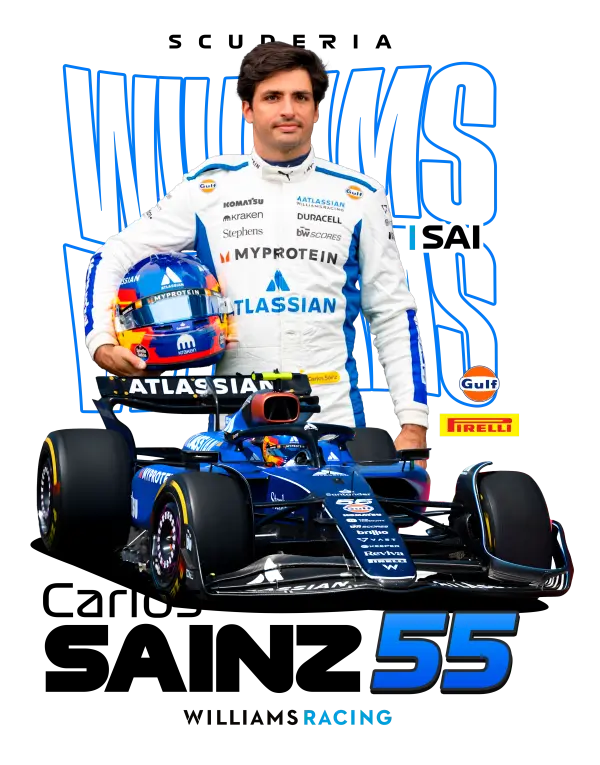 Carlos Sainz Williams 55 - White