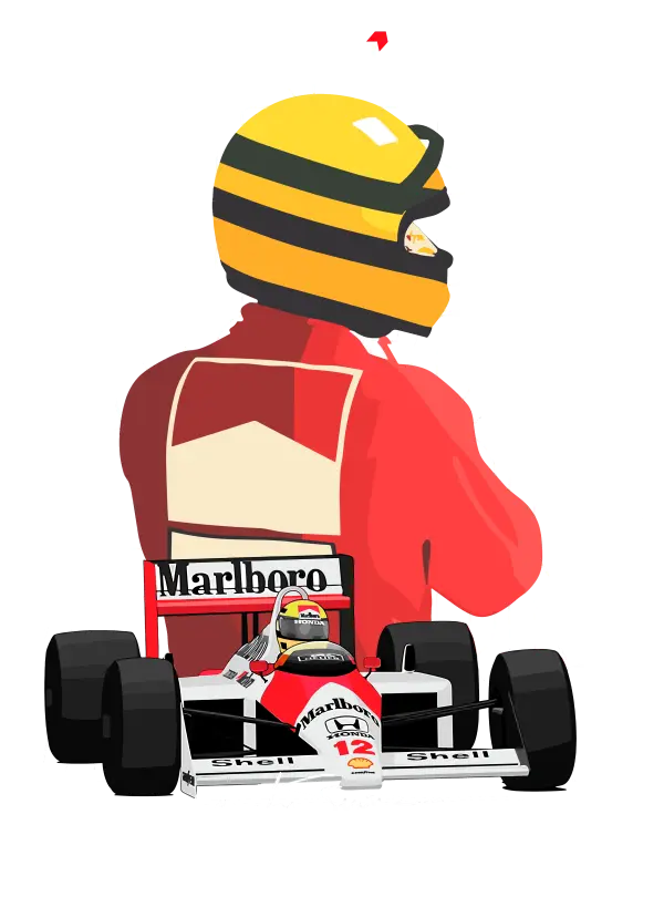 Ayrton Senna Figure Tribute - Black