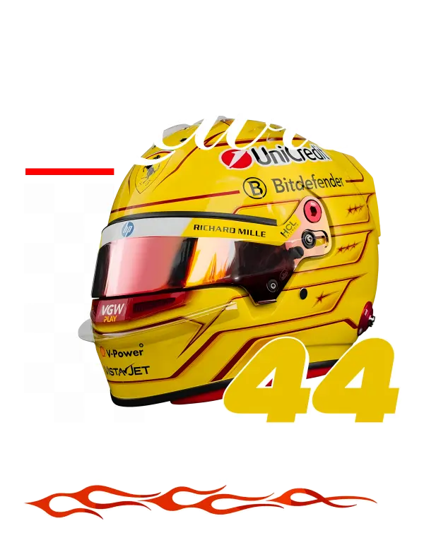 Lewis Hamilton 44 Helmet - Black