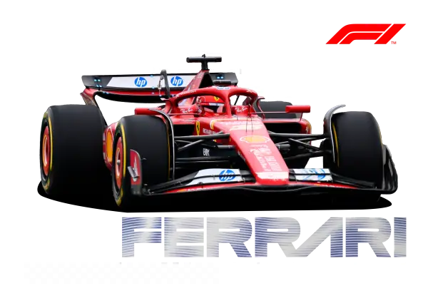Charles Leclerc Ferrari Front View - Black